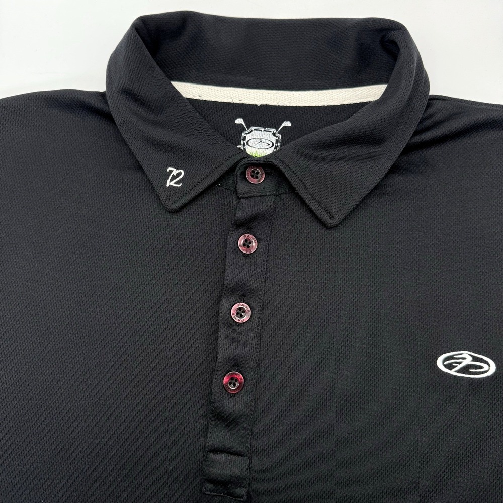 PAHR Polo Shirt Men XL Black Fairway Apparel Short Sleeve Embroidered Golf Top